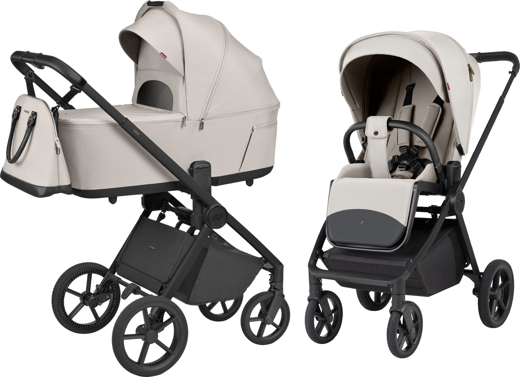 Детская универсальная коляска Carrello 2 в 1 Ultra F CRL-6557 (Milk Grey) — фото 2