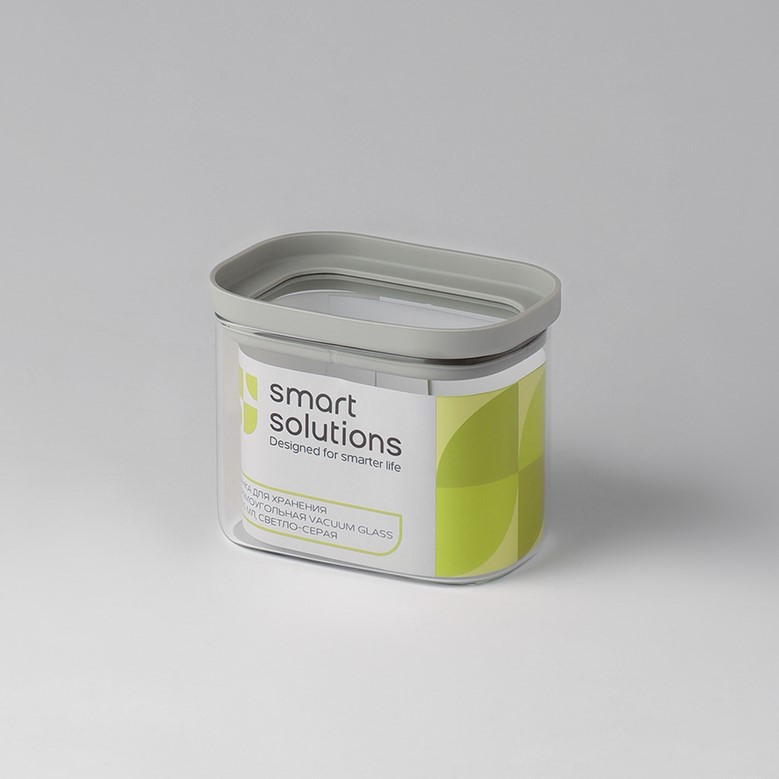 Емкость для хранения Smart Solutions Vacuum Glass SS0000388 (светло-серый) — фото 3