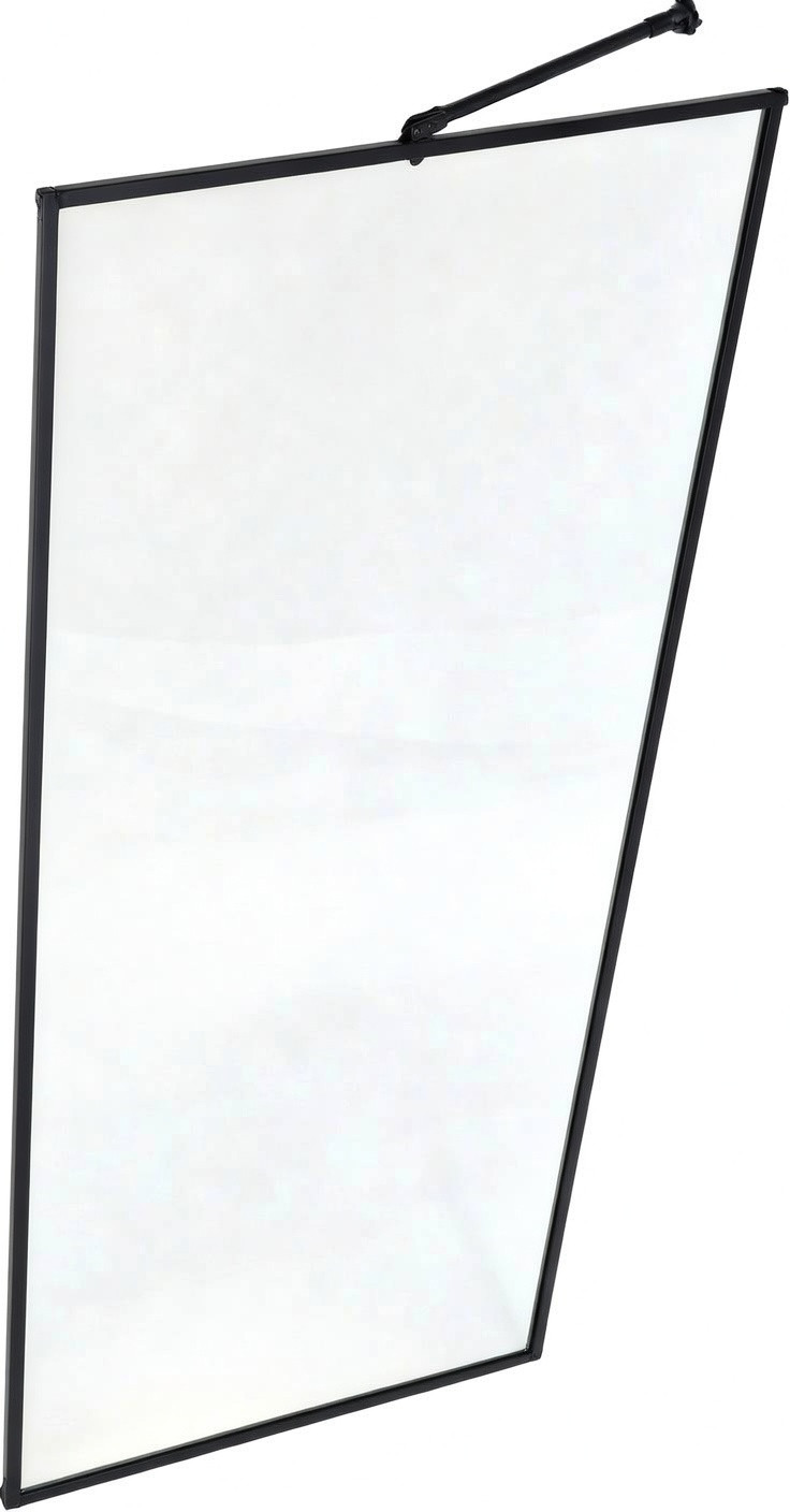 Душевая стенка MaybahGlass 109x195 / MGD-834-6 (прозрачное стекло/черный)