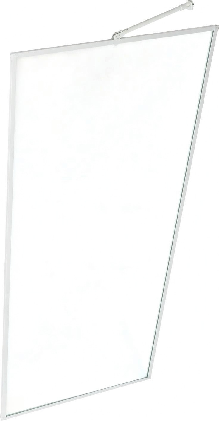 Душевая стенка MaybahGlass 109x195 / MGD-834-1 (прозрачное стекло/белый матовый)