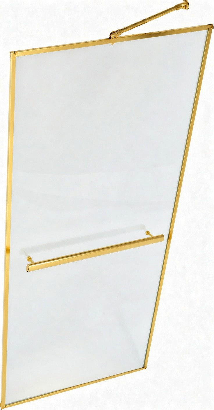 Душевая стенка MaybahGlass 109x195 / MGD-846-3 (прозрачное стекло/золото)