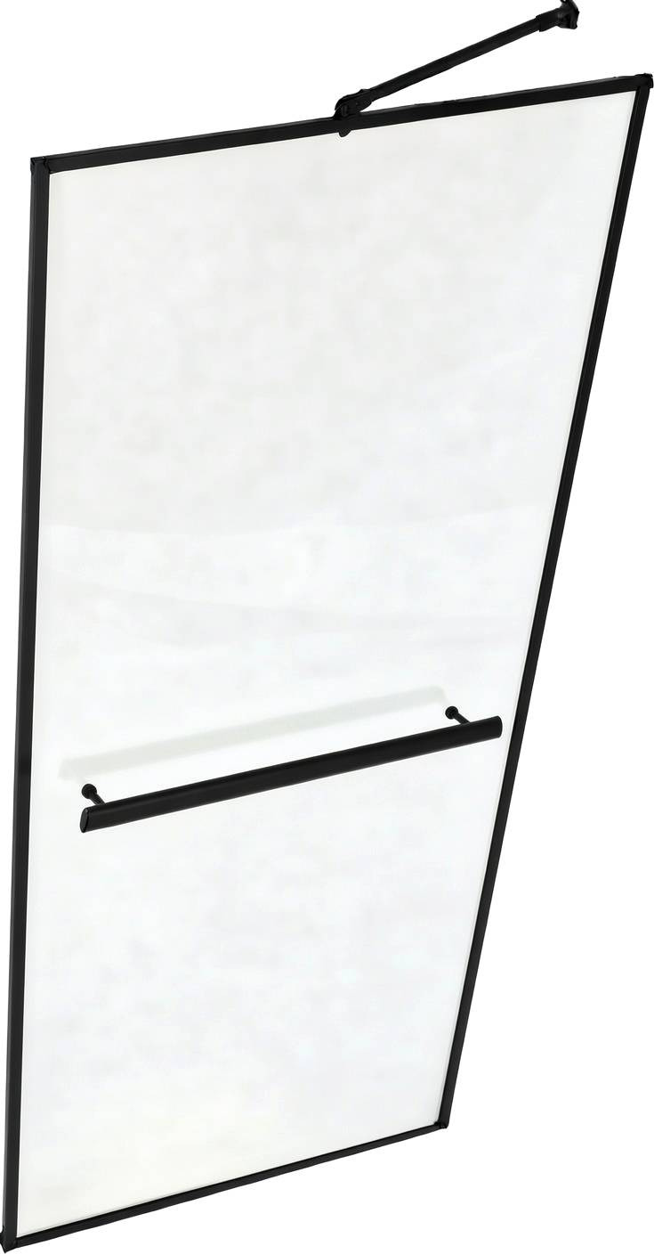 Душевая стенка MaybahGlass 109x195 / MGD-846-6 (прозрачное стекло/черный)