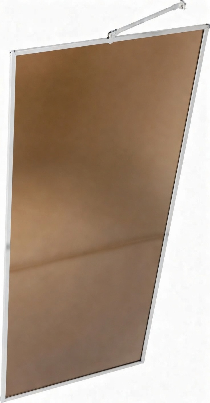 Душевая стенка MaybahGlass 109x195 / MGD-835-1 (бронзовое стекло/белый матовый)
