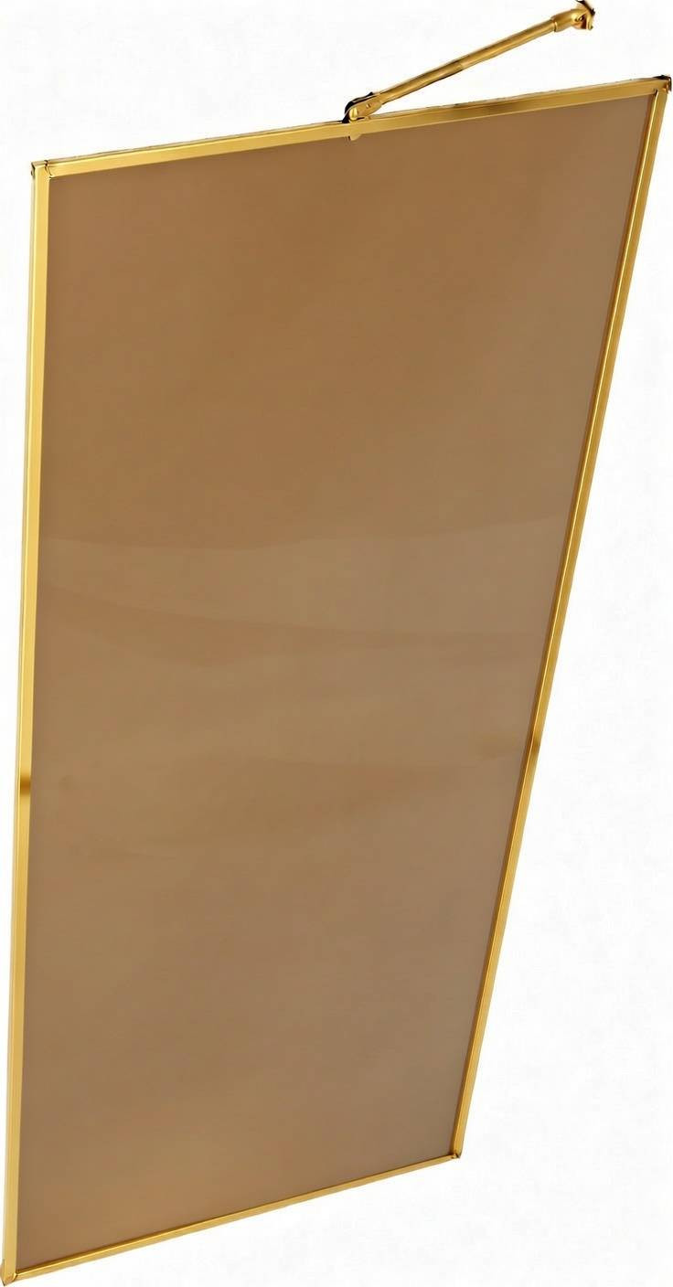 Душевая стенка MaybahGlass 109x195 / MGD-835-3 (бронзовое стекло/золото)