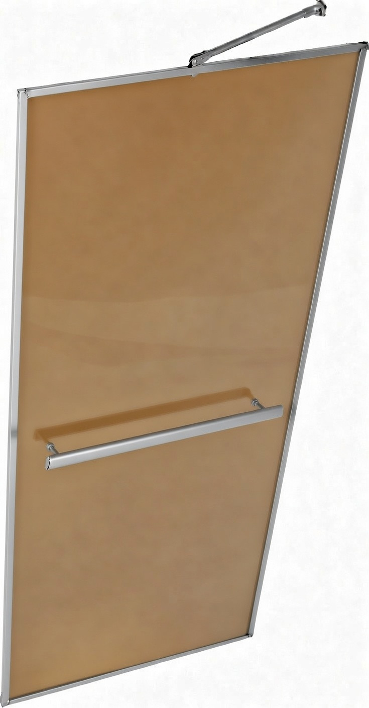Душевая стенка MaybahGlass 109x195 / MGD-847-5 (бронзовое стекло/хром матовый)