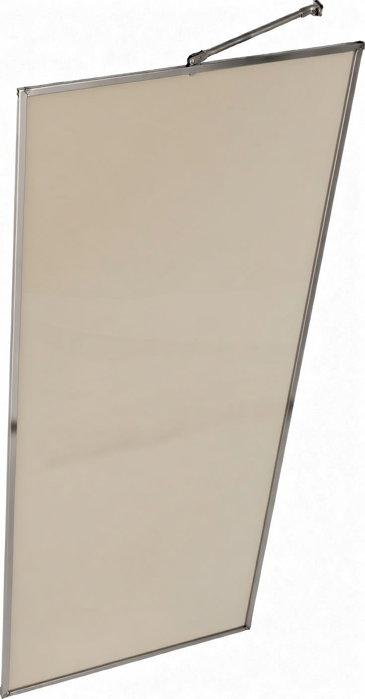 Душевая стенка MaybahGlass 109x195 / MGD-836-5 (бронзовое матовое стекло/хром матовый)