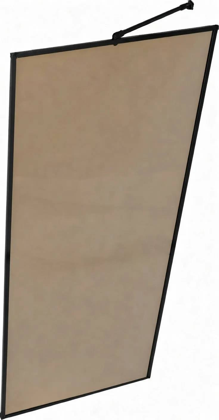 Душевая стенка MaybahGlass 109x195 / MGD-836-6 (бронзовое матовое стекло/черный)