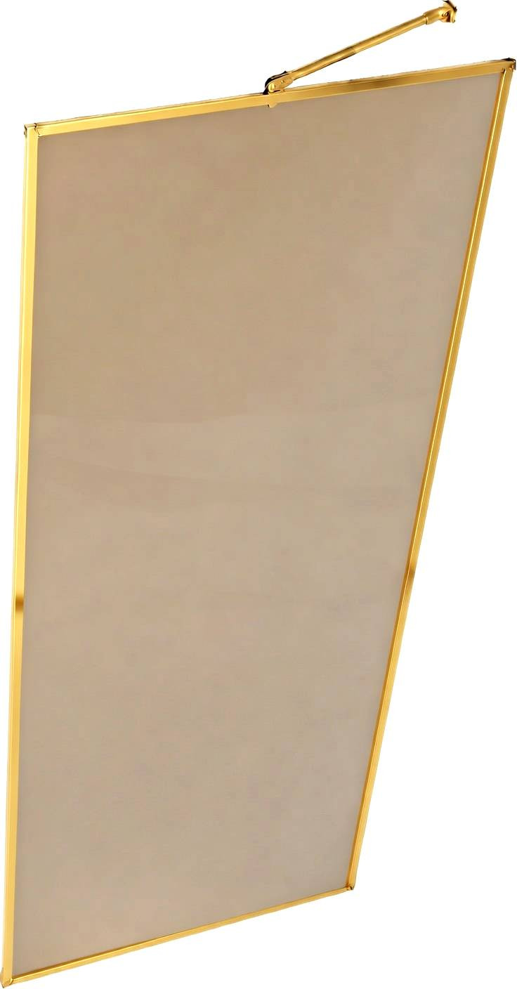 Душевая стенка MaybahGlass 109x195 / MGD-836-3 (бронзовое матовое стекло/золото)