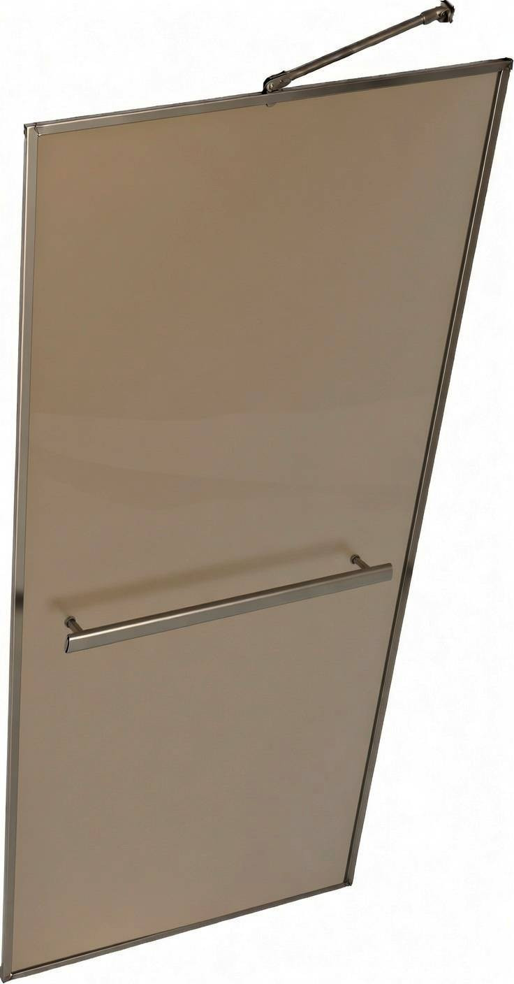 Душевая стенка MaybahGlass 109x195 / MGD-848-5 (бронзовое матовое стекло/хром матовый)