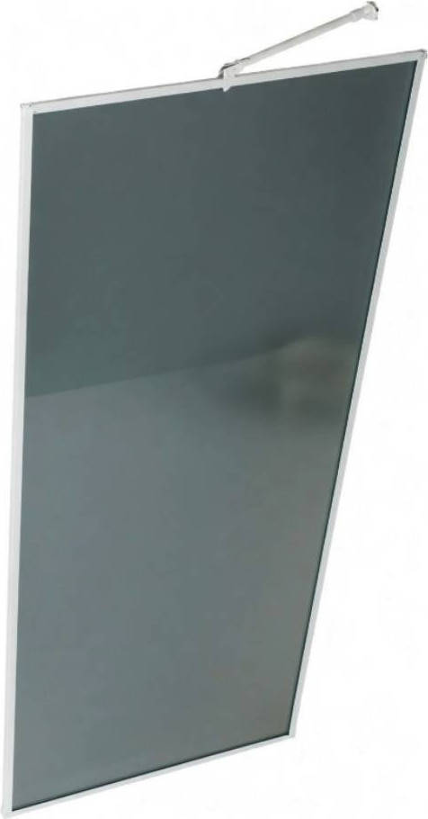 Душевая стенка MaybahGlass 109x195 / MGD-837-1 (графитовое стекло/белый матовый)