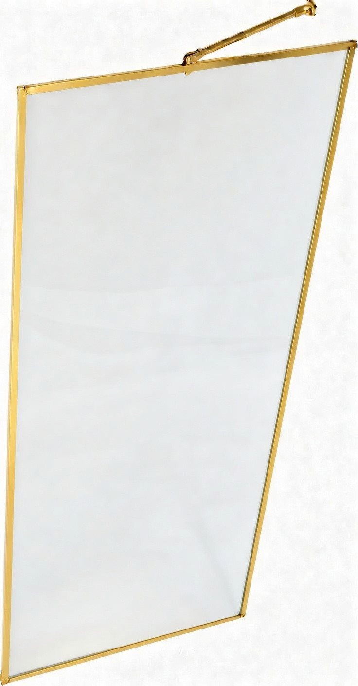 Душевая стенка MaybahGlass 109x195 / MGD-839-3 (сатин стекло/золото)