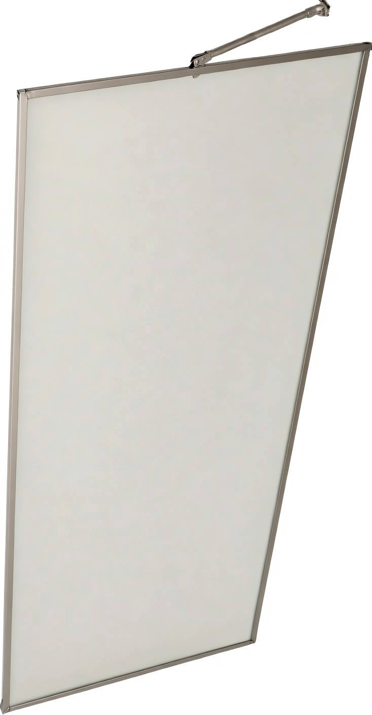 Душевая стенка MaybahGlass 109x195 / MGD-839-5 (сатин стекло/хром матовый)