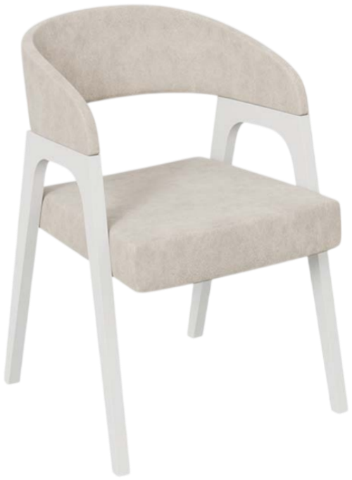 Стул ТриЯ Техас 1 W-101 (белый матовый/№249 микровелюр Cosmo cream)