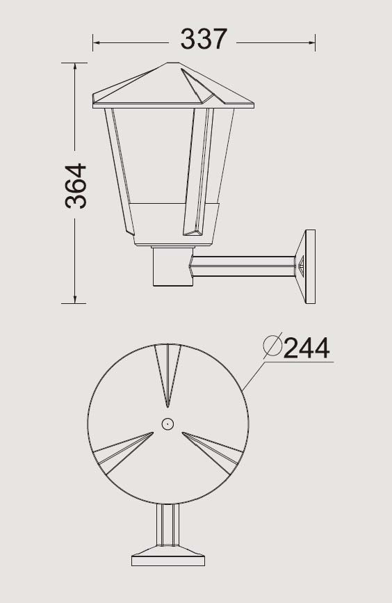 Бра уличное Oasis Light 1251S Gr — фото 3