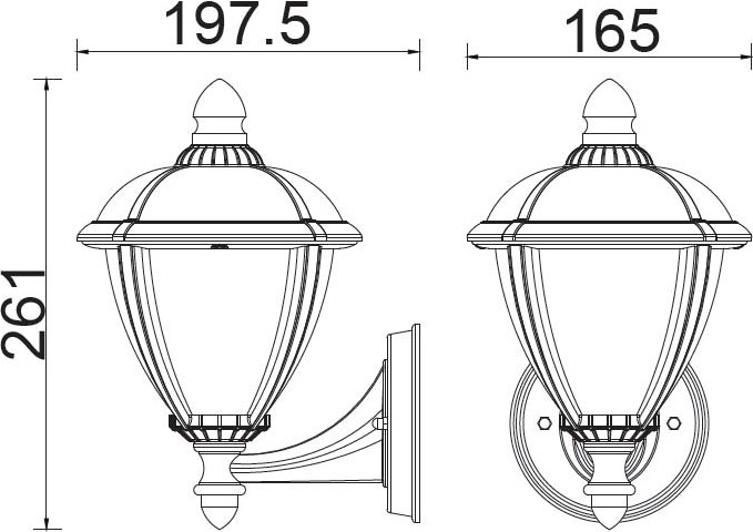 Бра уличное Oasis Light W2601 Bl — фото 4