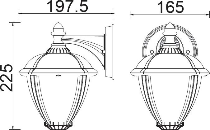 Бра уличное Oasis Light W2602 Gb — фото 2