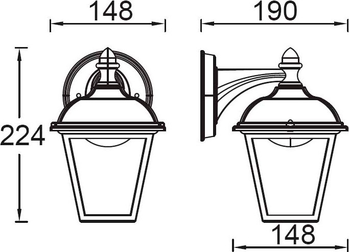 Бра уличное Oasis Light W2612S Bl — фото 3