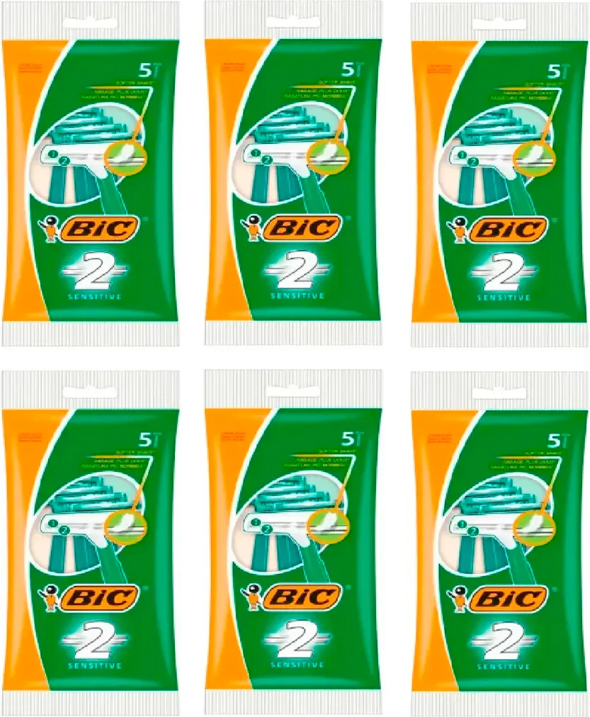 Набор бритвенных станков Bic 2 Sensitive (5шт)