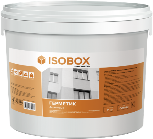 Герметик акриловый Isobox Для швов (7кг, белый)