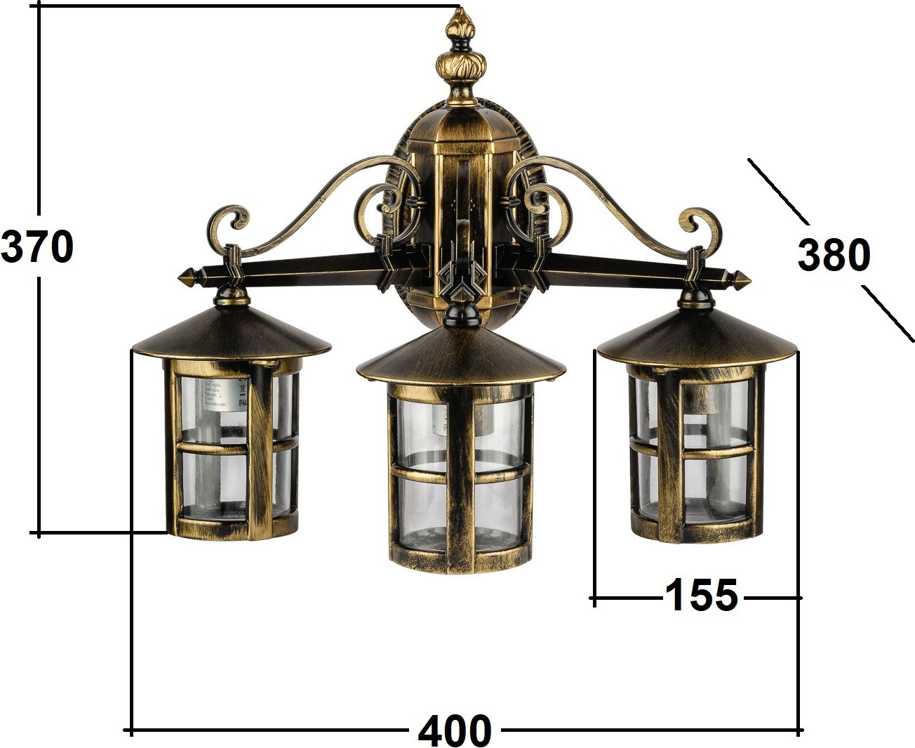 Бра уличное Oasis Light Cordoba 15802 3 02 Gb — фото 3