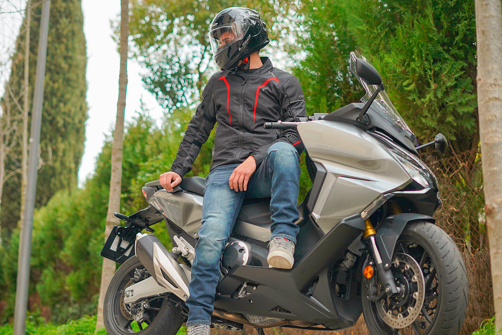 Мотокуртка LS2 Sepang Man (2XL, черный/серый/красный) — фото 5