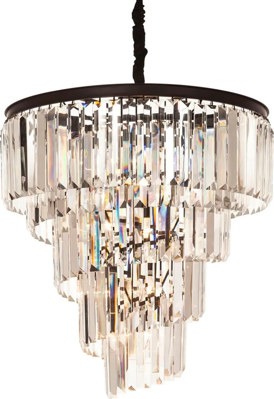 Люстра DeLight Collection Helix KR0262P-10 (черный/прозрачный)
