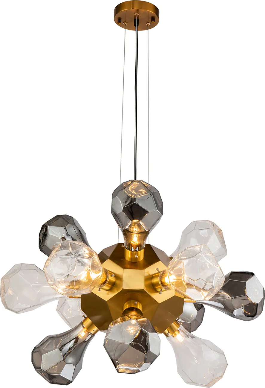 Люстра DeLight Collection KR1197P-12 brass (дымчатый/прозрачный)