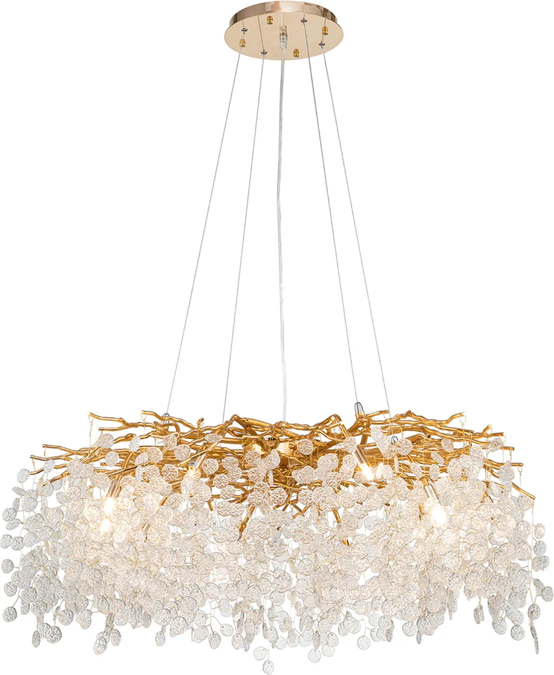 Люстра DeLight Collection Shiro-noda FTB006R-100 (Brass/Clea)