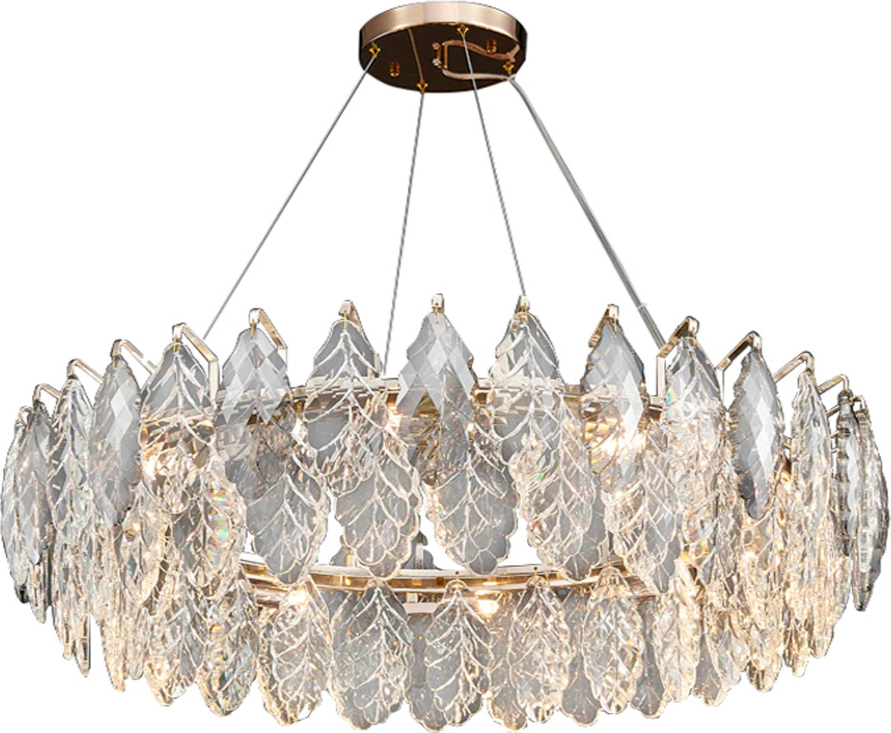 Люстра DeLight Collection D8011P/R-1000 (золото/дымчатый)