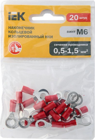 Набор наконечников для кабеля IEK UNL20-4-D15-4-6 (20шт) — фото 3