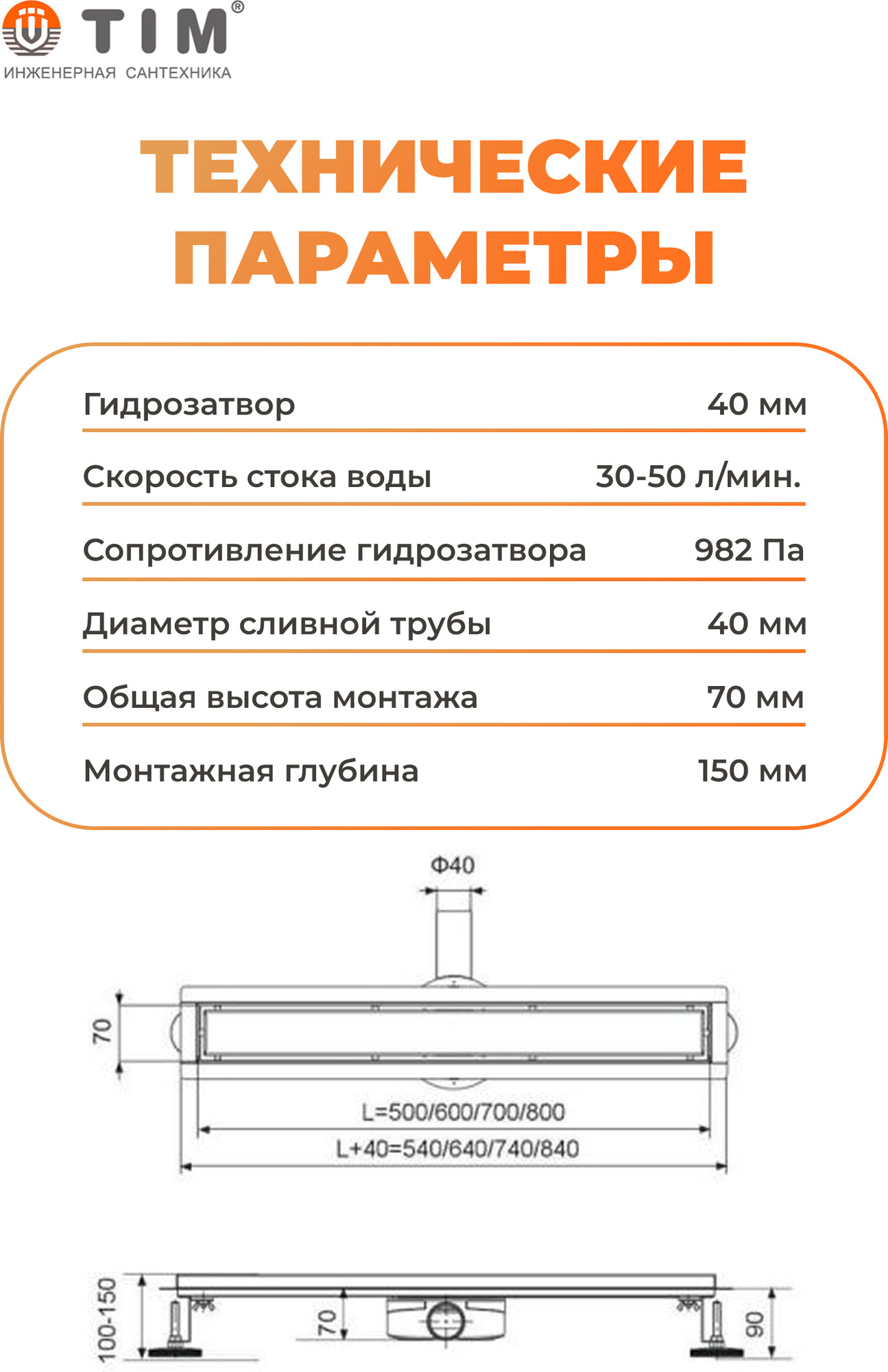Трап для душа Tim BAD535002 — фото 6