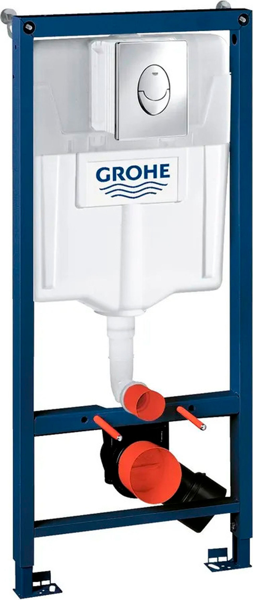 Инсталляция для унитаза GROHE Rapid SL 38721001 (с кнопкой, хром глянец)