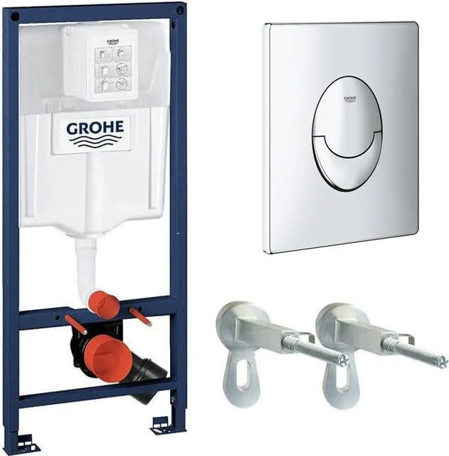 Инсталляция для унитаза GROHE Rapid SL 38721001 (с кнопкой, хром глянец) — фото 2