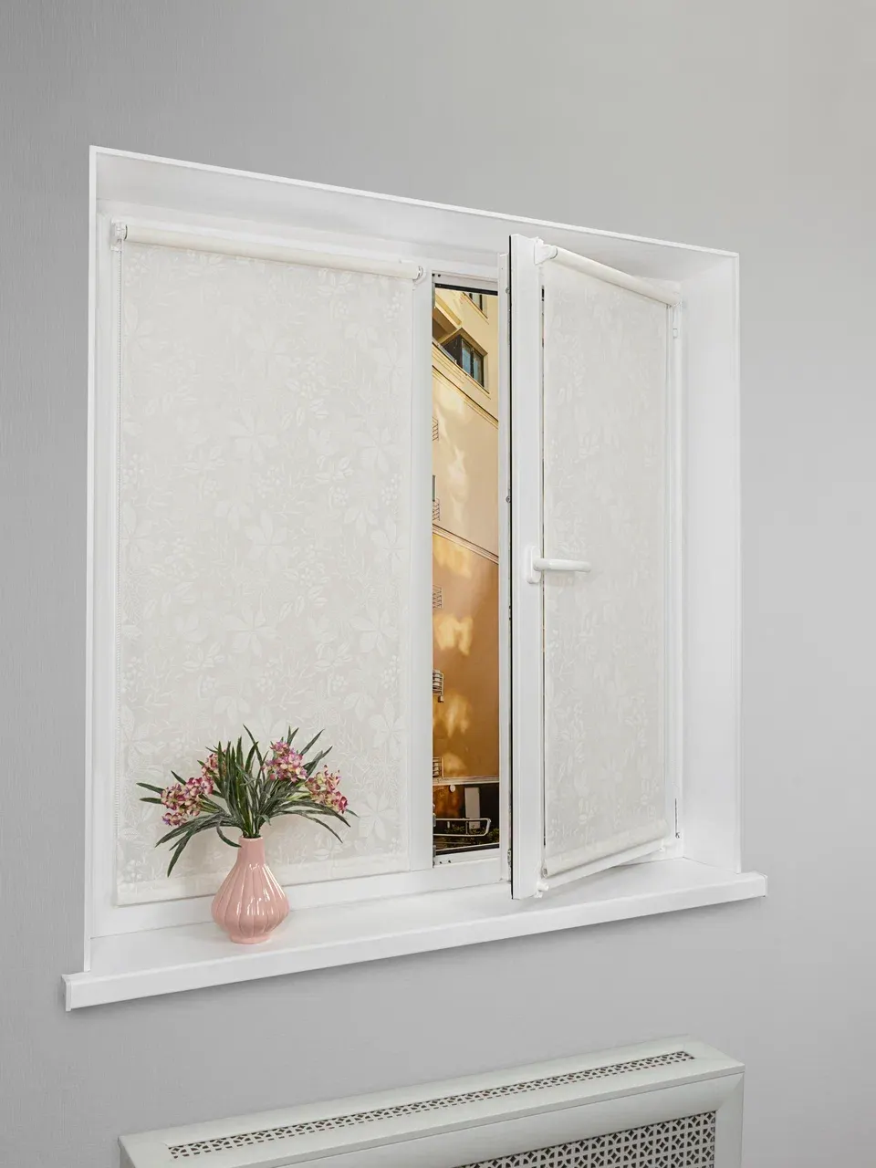 Рулонная штора Lm Decor Флауэр LM 45-01 100x160 (светло-серый) — фото 5