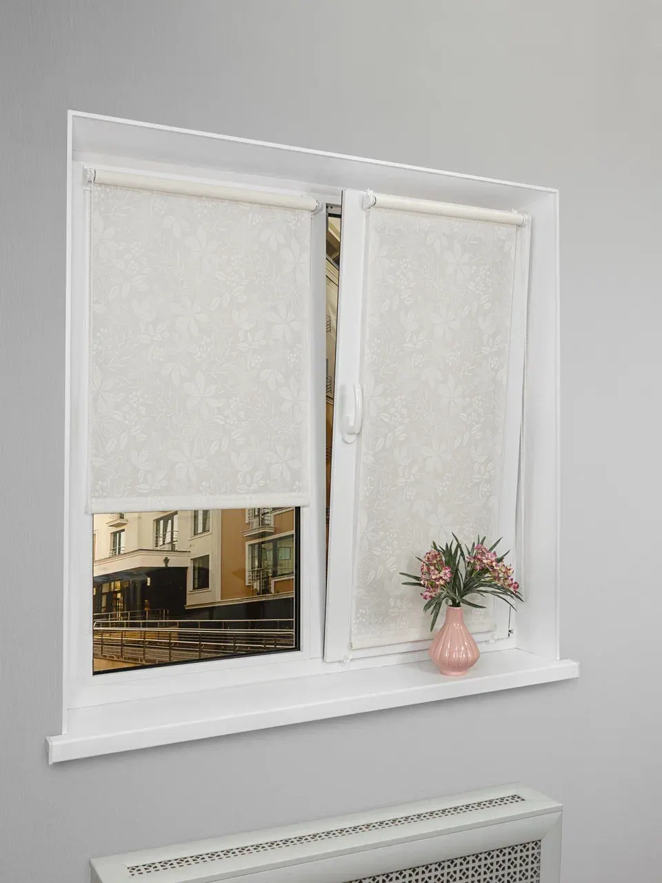 Рулонная штора Lm Decor Флауэр LM 45-01 100x160 (светло-серый) — фото 3