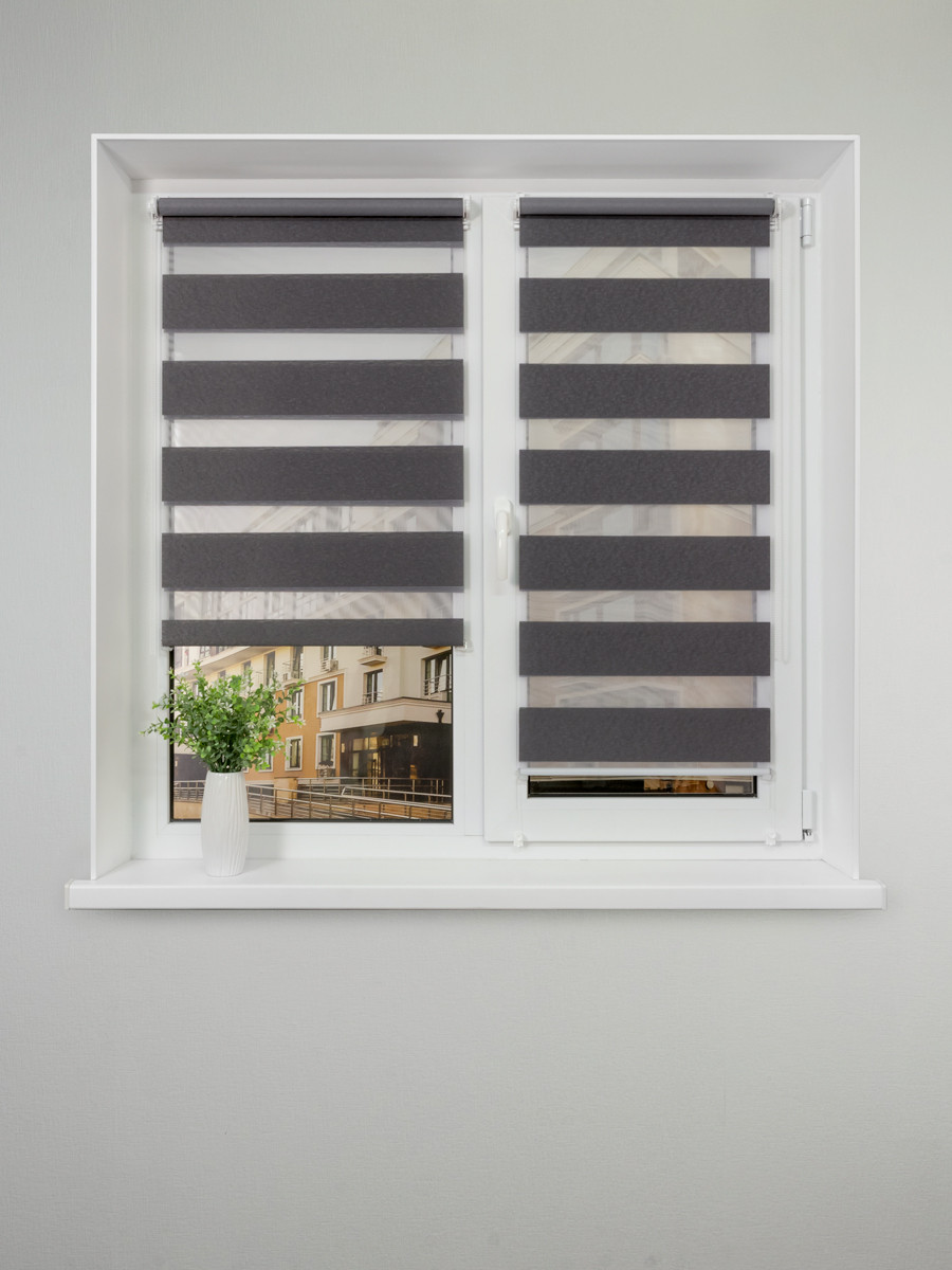 Рулонная штора Lm Decor Сити ДН LB 60-03 57x160 (графит) — фото 2