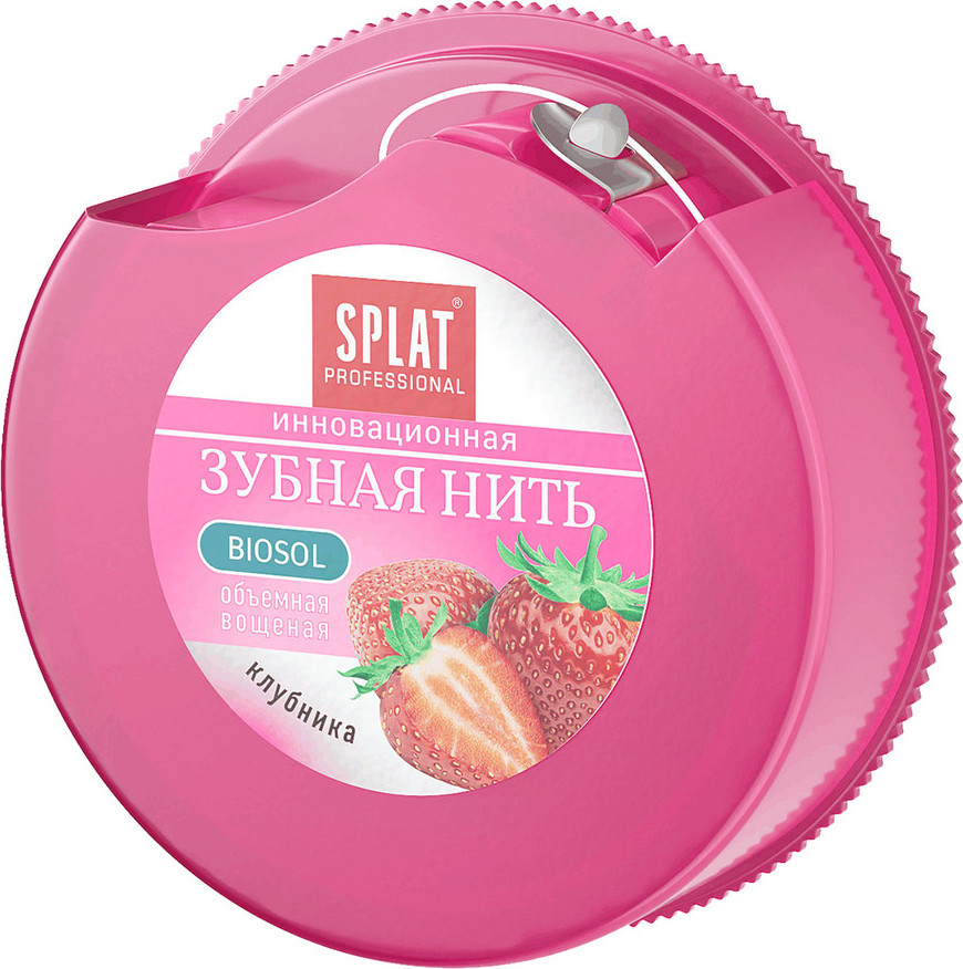 Зубная нить Splat Professional объемная с ароматом клубники (30м) — фото 2