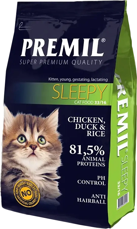 Сухой корм для кошек Premil Sleepy Super Premium (400г)