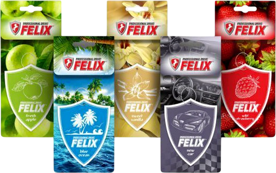 Набор ароматизаторов автомобильных FELIX 411040112 (9 ароматов по 10шт)