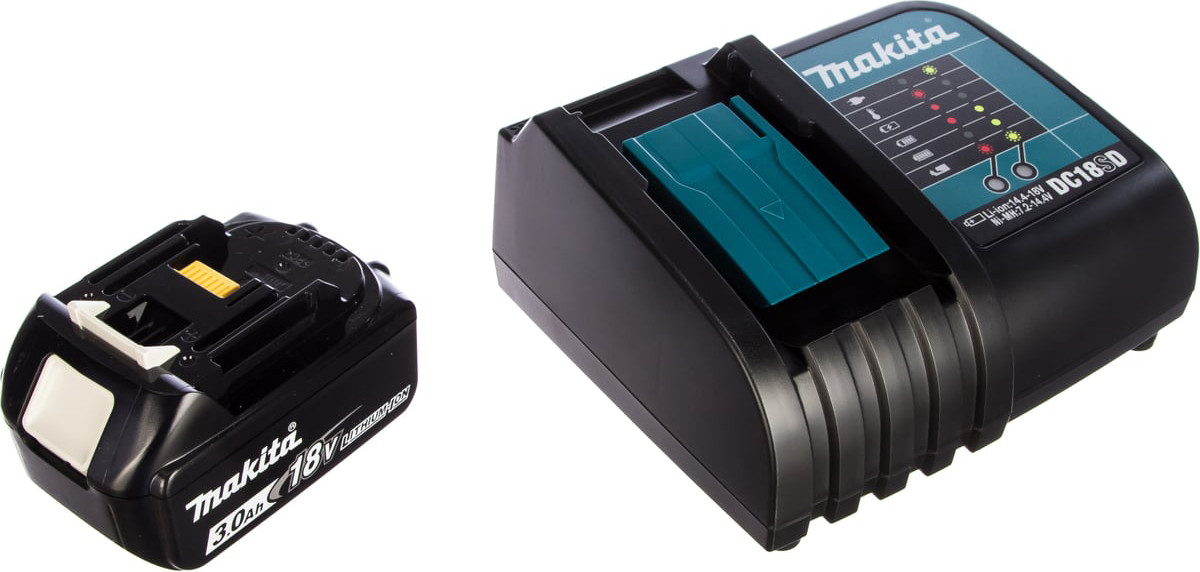 Набор аккумуляторов для электроинструмента Makita BL1830B с зарядным DC18SD (191A23-6)