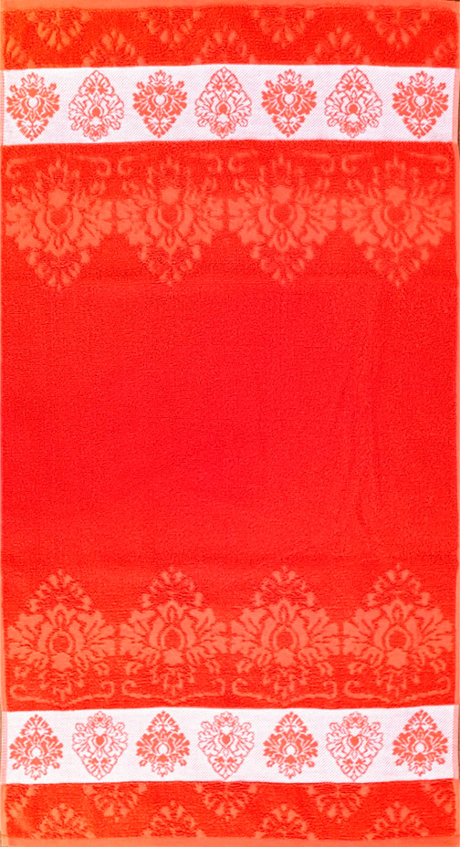 Полотенце Privilea Барокко 10с12 (70x140, коралловый)