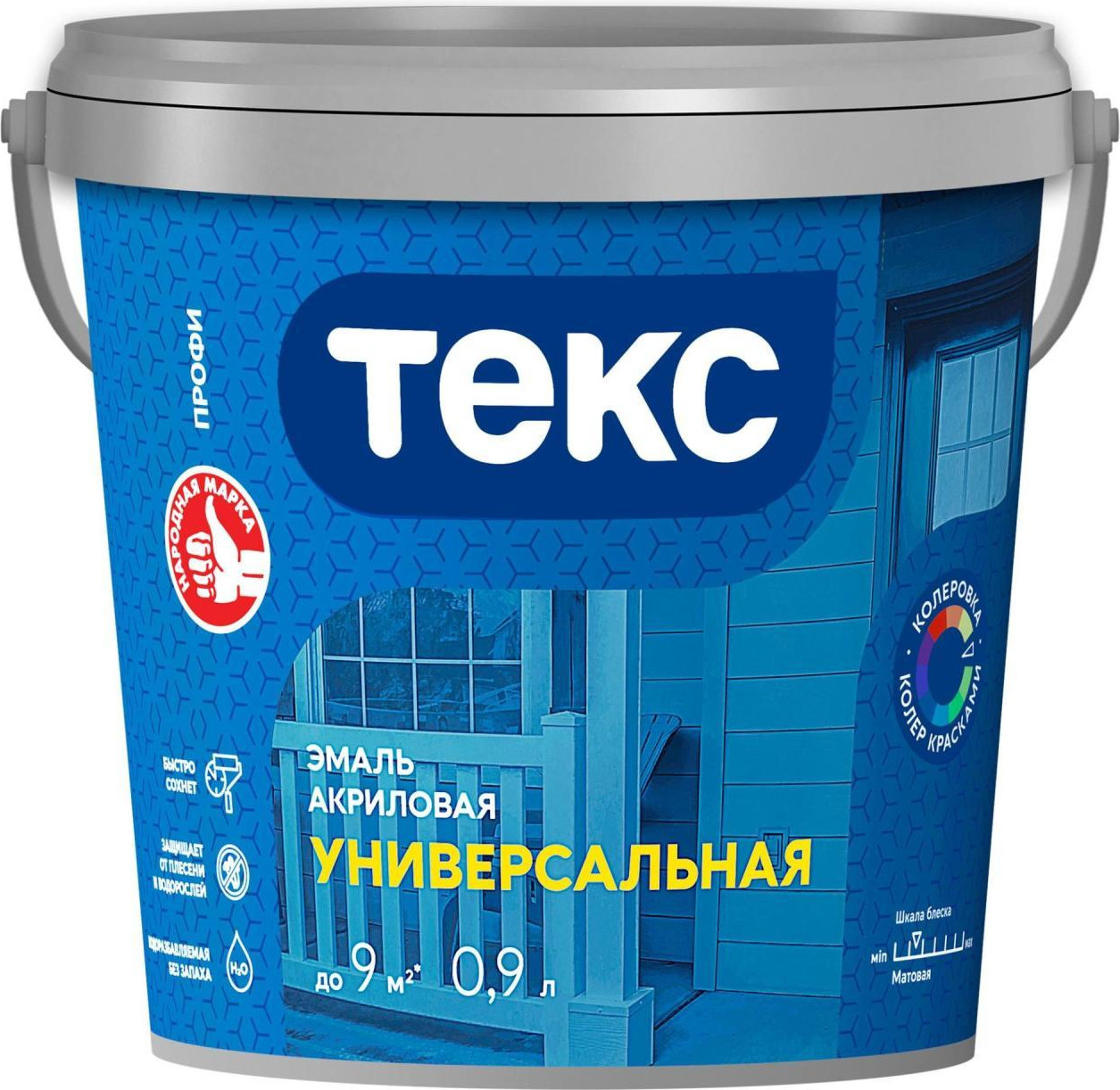 Эмаль Текс Универсал (900мл, белый матовый)