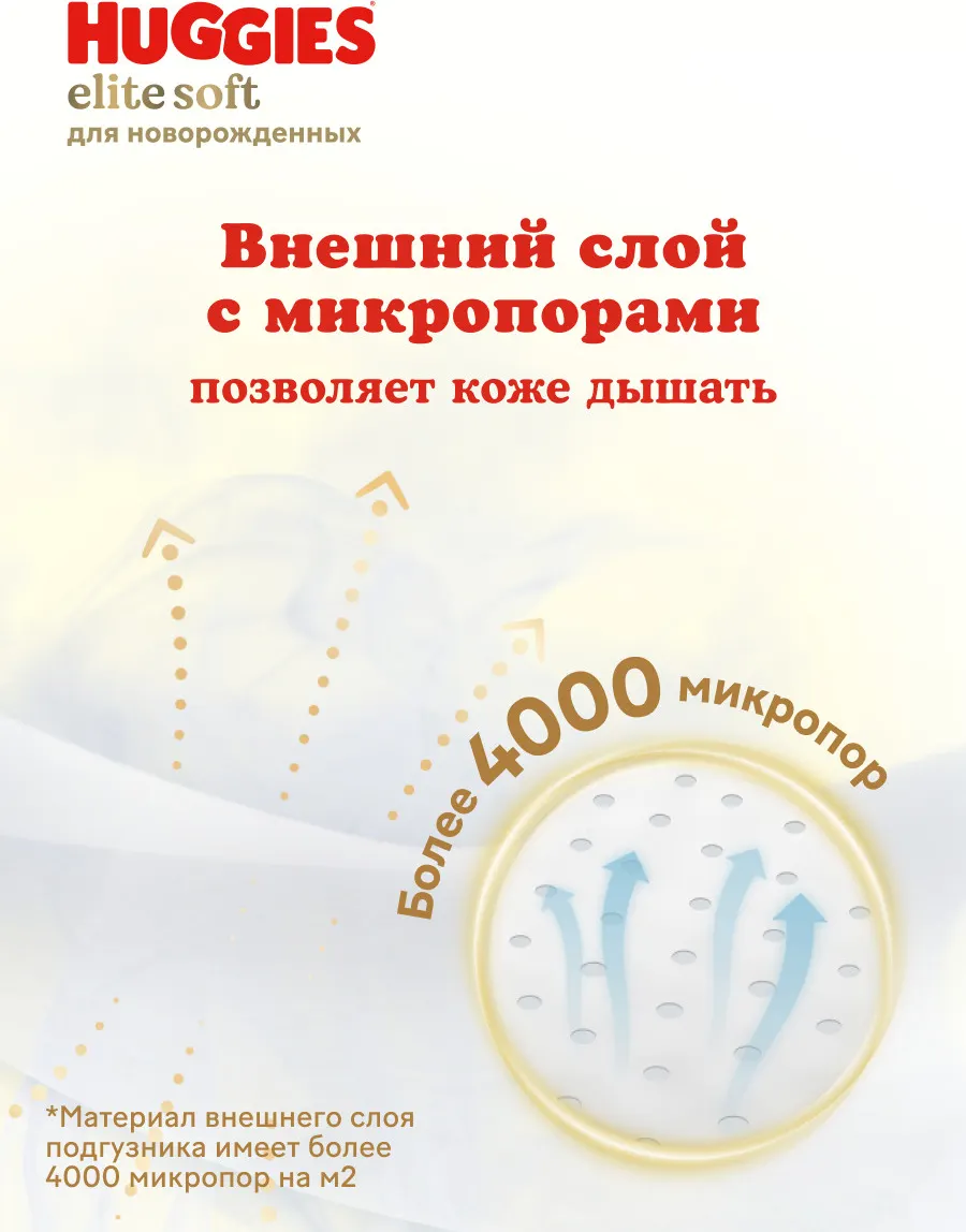 Подгузники детские Huggies Elite Soft 2 Mega 4-6кг (82шт) — фото 9