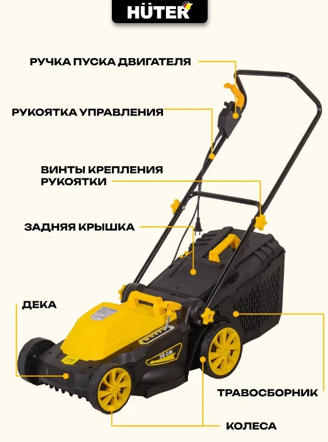 Газонокосилка электрическая Huter ELM-1400P (70/4/4) — фото 5