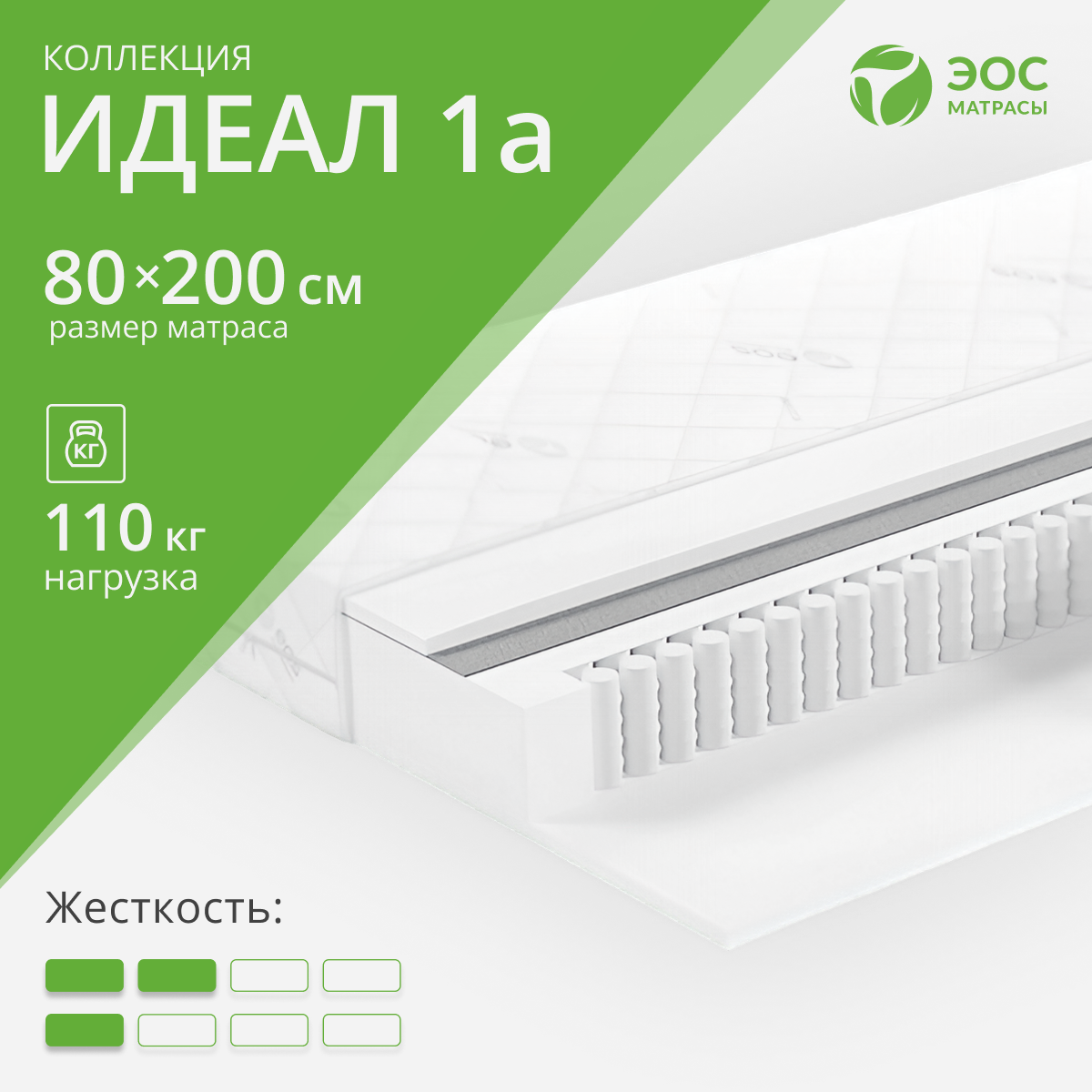 Матрас EOS Идеал 1а 80x200 (премиум Aloe Vera)