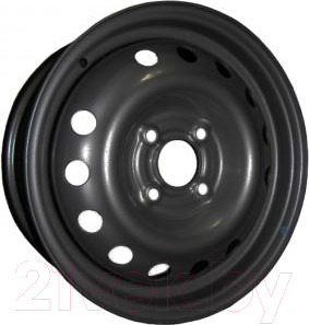 Штампованный диск Eurodisk 64A40C 15x6" 4x100мм DIA 60.1мм ET 40мм Black
