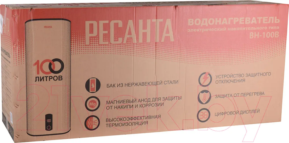 Накопительный водонагреватель Ресанта ВН-100В (74/5/4) — фото 7