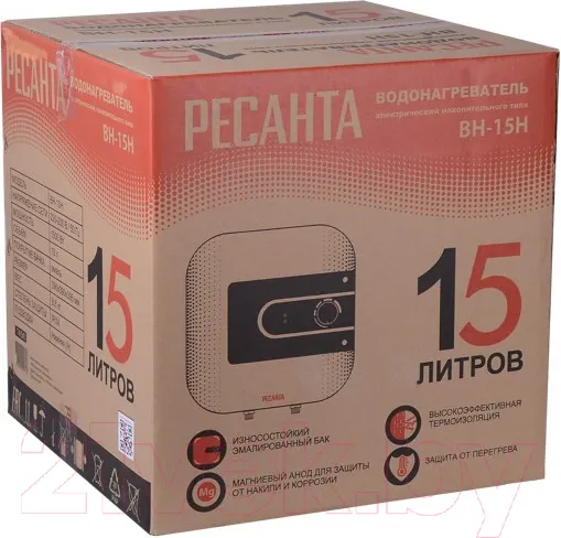 Накопительный водонагреватель Ресанта ВН-15Н (74/5/8) — фото 8