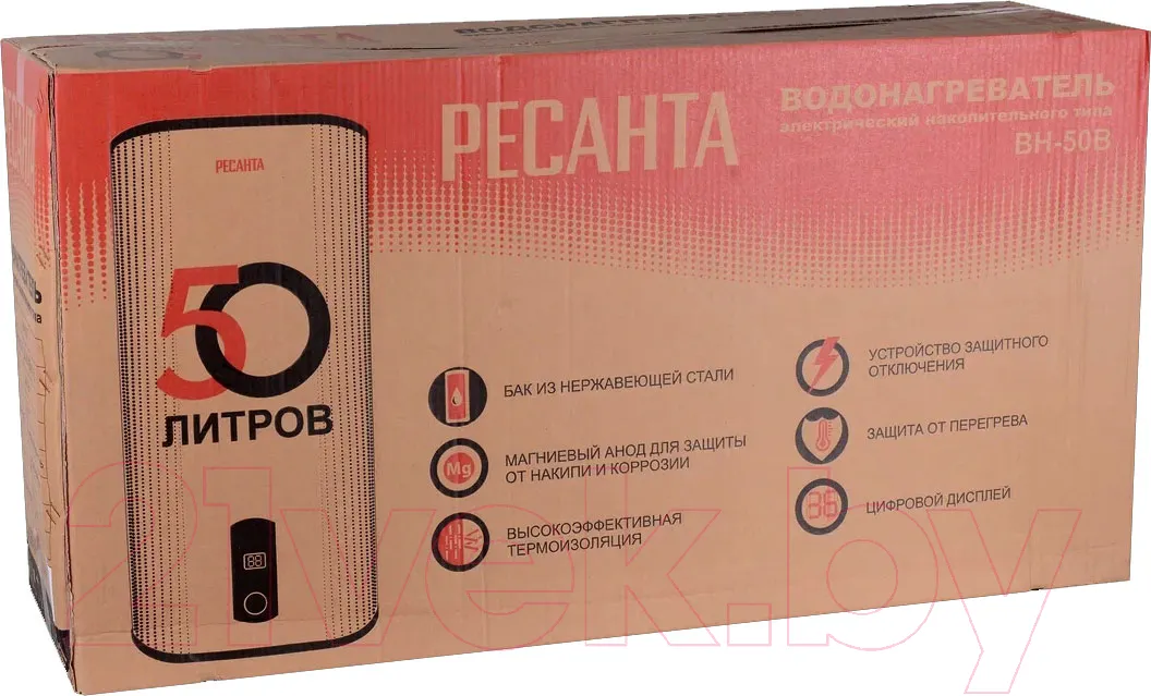 Накопительный водонагреватель Ресанта ВН-50В (74/5/2) — фото 9
