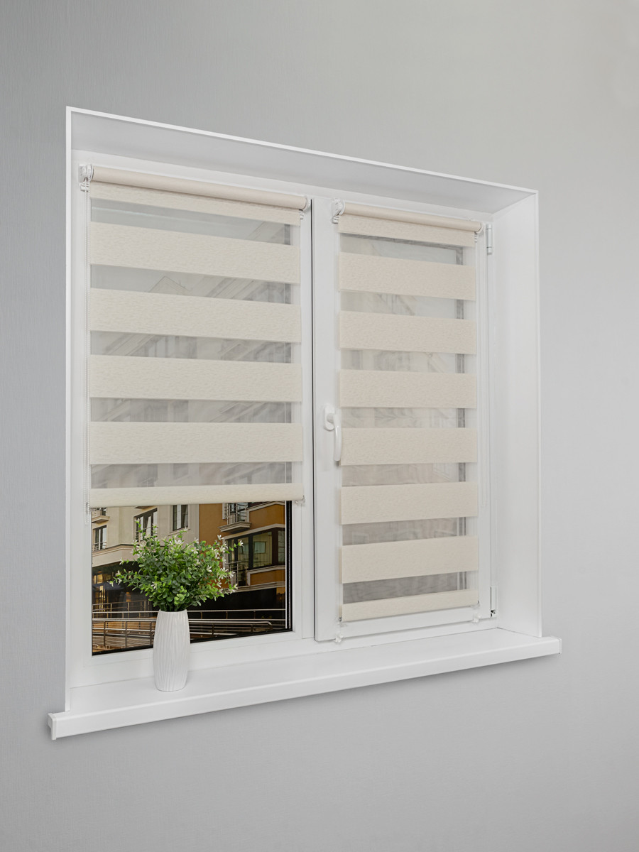 Рулонная штора Lm Decor Сити ДН LB 60-01 110x160 (бежевый) — фото 3